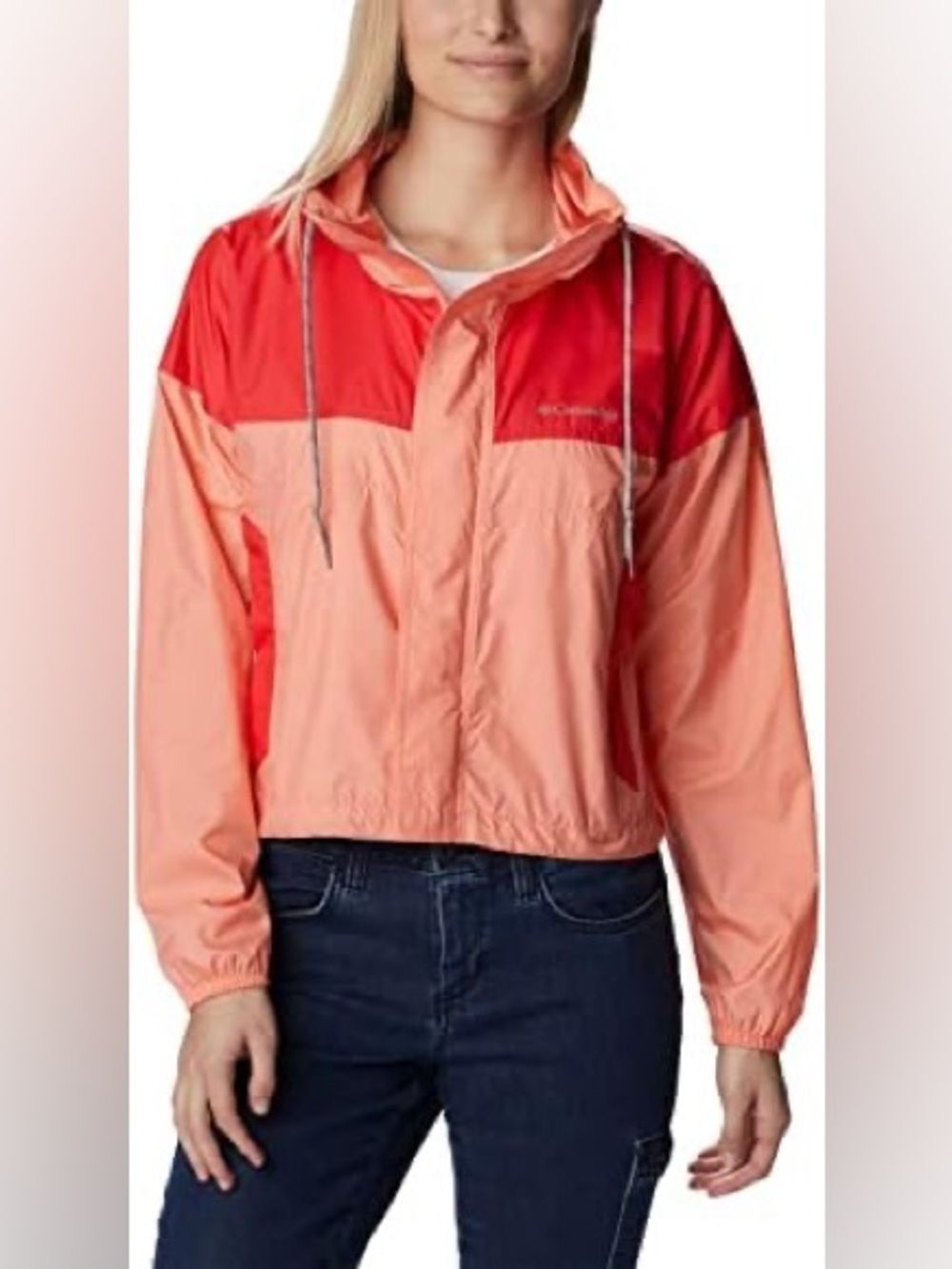 Columbia womens Flash Challenger Cropped Windbreaker Jacket size Large